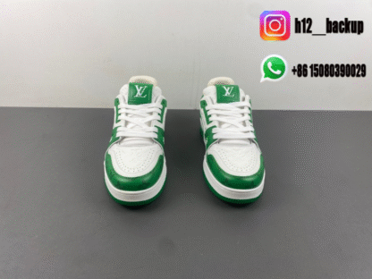 Louis Vuitton Trainer White Green LV2025-ID12 - Image 4