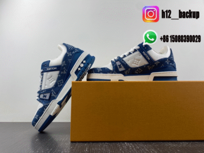 Louis Vuitton Trainer Bleu White LV2025-ID13 - Image 5