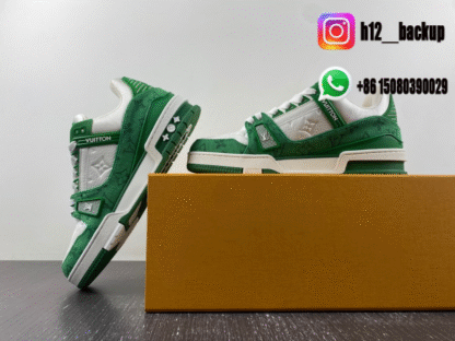 Louis Vuitton Trainer Green White LV2025-ID14 - Image 5