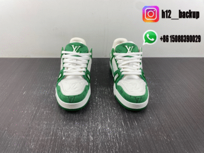 Louis Vuitton Trainer Green White LV2025-ID14 - Image 3