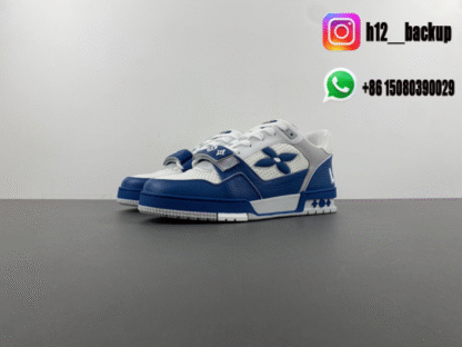 Louis Vuitton Trainer Blue White LV2025-ID15 - Image 8