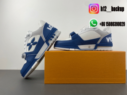 Louis Vuitton Trainer Blue White LV2025-ID15 - Image 4