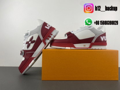 Louis Vuitton Trainer Red White LV2025-ID17 - Image 5