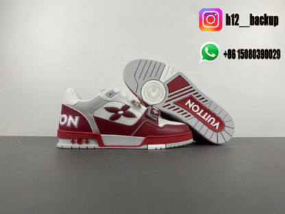 Louis Vuitton Trainer Red White LV2025-ID17 - Image 4