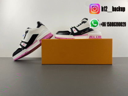 Louis Vuitton Trainer Black Pink LV2025-ID8 - Image 3