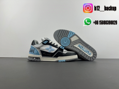 Louis Vuitton Trainer Black Blue LV2025-ID9 - Image 8