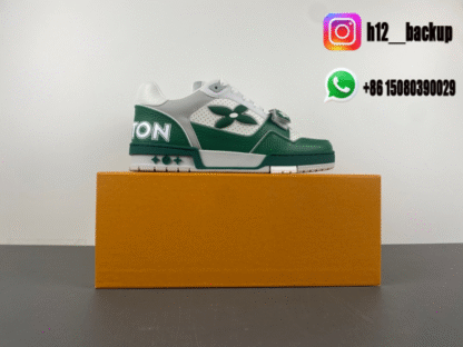 Louis Vuitton Trainer Green White LV2025-ID1 - Image 7