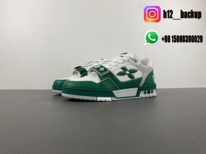 Louis Vuitton Trainer Green White LV2025-ID1 - Image 2
