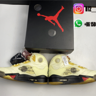 Off-White × Nike Air Jordan 5 "Sail" DH8565-100