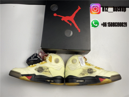 Off-White × Nike Air Jordan 5 "Sail" DH8565-100