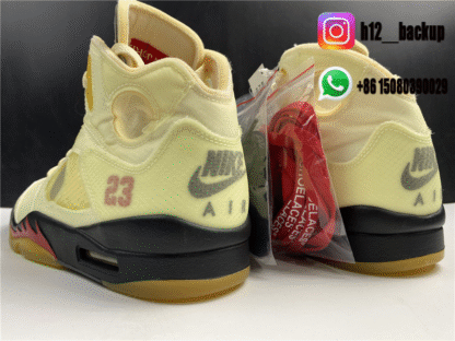 Off-White × Nike Air Jordan 5 "Sail" DH8565-100 - Image 2