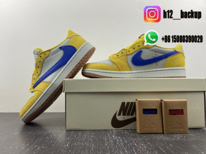 Travis Scott x Air Jordan 1 Low OG “Canary” DZ4137-700 - Image 4