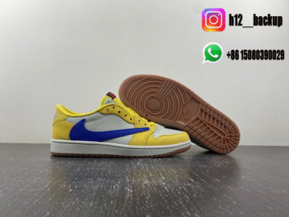 Travis Scott x Air Jordan 1 Low OG “Canary” DZ4137-700 - Image 3