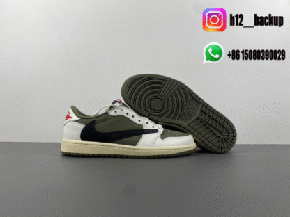 Travis Scott x Air Jordan 1 Low OG DM7866-200 - Image 3