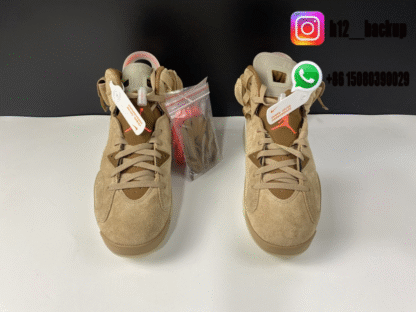 Travis Scott x Air Jordan 6 SP British Khaki / Bright Crimson-Sail DH0690-200 - Image 5