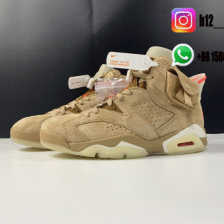 Travis Scott x Air Jordan 6 SP British Khaki / Bright Crimson-Sail DH0690-200