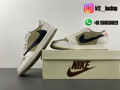 Travis Scott x Air Jordan 1 Low DZ137-701 - Image 5