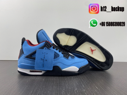 Travis Scott × Air Jordan 4 Retro Cactus Jack "University Blue" 308497-406 - Image 7
