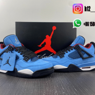 Travis Scott × Air Jordan 4 Retro Cactus Jack "University Blue" 308497-406