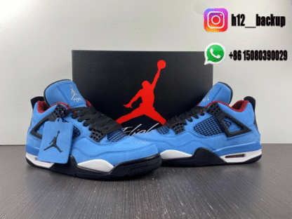 Travis Scott × Air Jordan 4 Retro Cactus Jack "University Blue" 308497-406