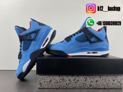 Travis Scott × Air Jordan 4 Retro Cactus Jack "University Blue" 308497-406 - Image 5