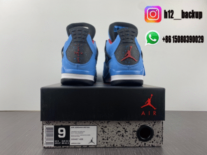 Travis Scott × Air Jordan 4 Retro Cactus Jack "University Blue" 308497-406 - Image 2