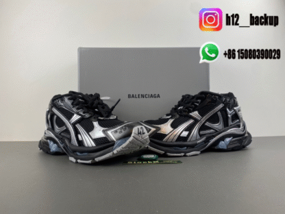 Balenciaga Runner 7.5 Black silver 772774 W3RNY 0322
