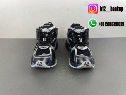 Balenciaga Runner 7.5 Black silver 772774 W3RNY 0322 - Image 4