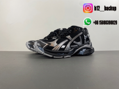 Balenciaga Runner 7.5 Black silver 772774 W3RNY 0322 - Image 2