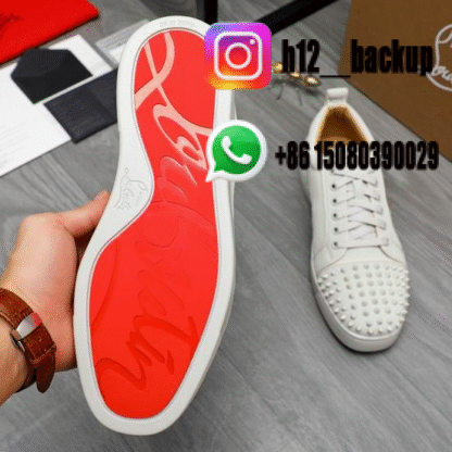 Christian Louboutin Low All White mnh0501-ID4 - Image 5