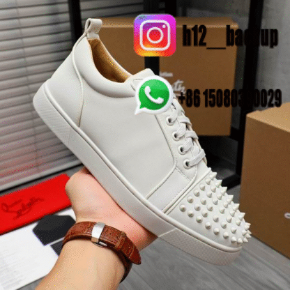 Christian Louboutin Low All White mnh0501-ID4 - Image 4