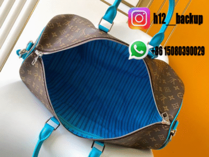 LV travel bag Blue Brun M12629 50X29X23cm - Image 8
