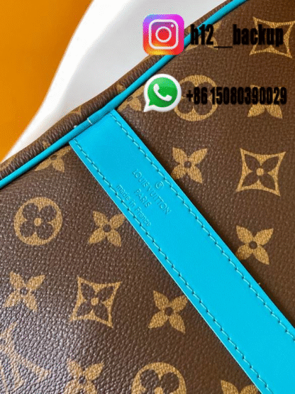 LV travel bag Blue Brun M12629 50X29X23cm - Image 7