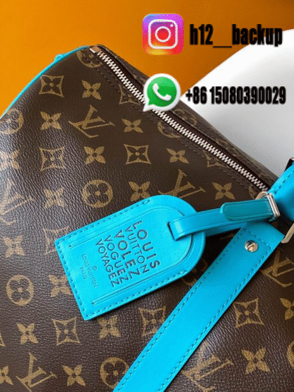 LV travel bag Blue Brun M12629 50X29X23cm - Image 5