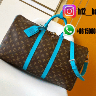 LV travel bag Blue Brun M12629 50X29X23cm