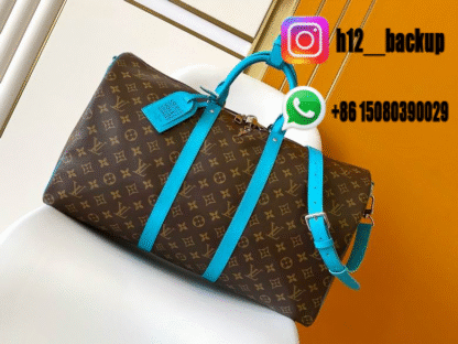 LV travel bag Blue Brun M12629 50X29X23cm