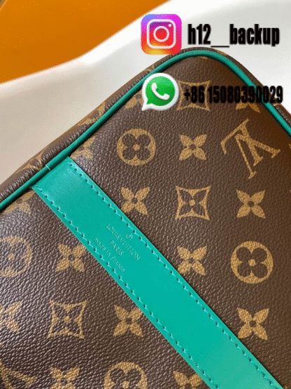 LV travel bag Brun Green M12630 50X29X23cm - Image 7