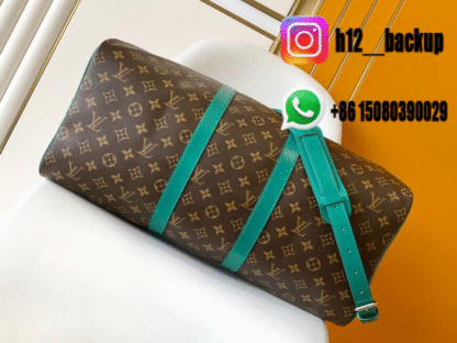 LV travel bag Brun Green M12630 50X29X23cm - Image 4