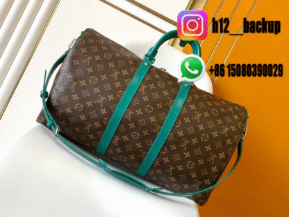 LV travel bag Brun Green M12630 50X29X23cm - Image 3