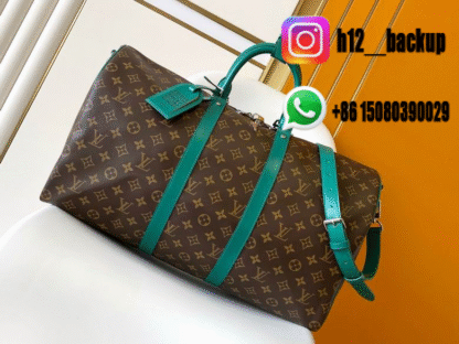 LV travel bag Brun Green M12630 50X29X23cm