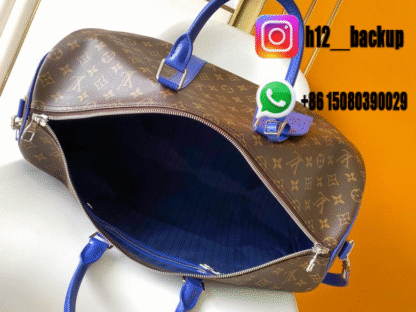 LV travel bag Brun Blue M12633 50X29X23cm - Image 8