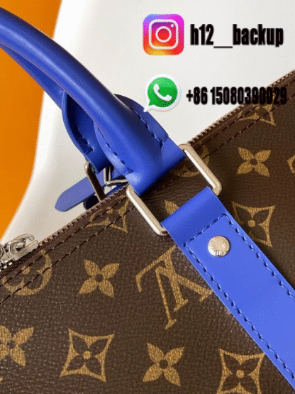 LV travel bag Brun Blue M12633 50X29X23cm - Image 7