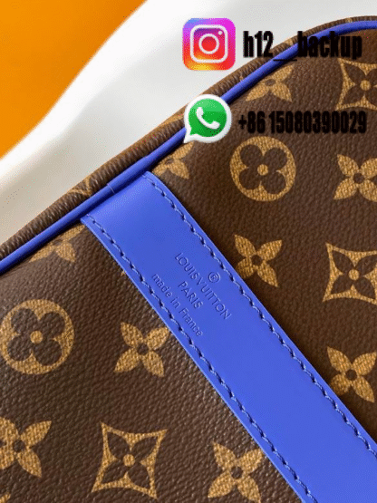 LV travel bag Brun Blue M12633 50X29X23cm - Image 6