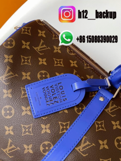 LV travel bag Brun Blue M12633 50X29X23cm - Image 5