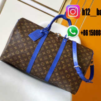 LV travel bag Brun Blue M12633 50X29X23cm