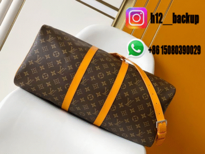 LV travel bag Brun M12634 50X29X23cm - Image 4