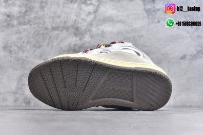 Lanvin Leather Curb White Red LA2500-ID2 - Image 6