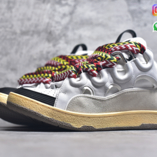 Lanvin Leather Curb White Red LA2500-ID2