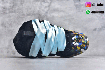 Lanvin Leather Curb Black Blue LA2500-ID8 - Image 4