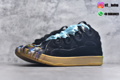 Lanvin Leather Curb Black Blue LA2500-ID8